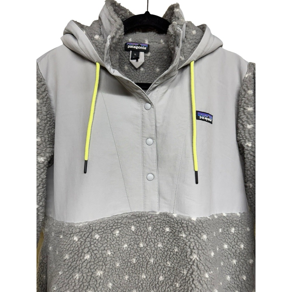Patagonia Shelled Retro-X Pullover Hooded Salt Grey Gray Heather Women's Size XL - Picture 9 of 13